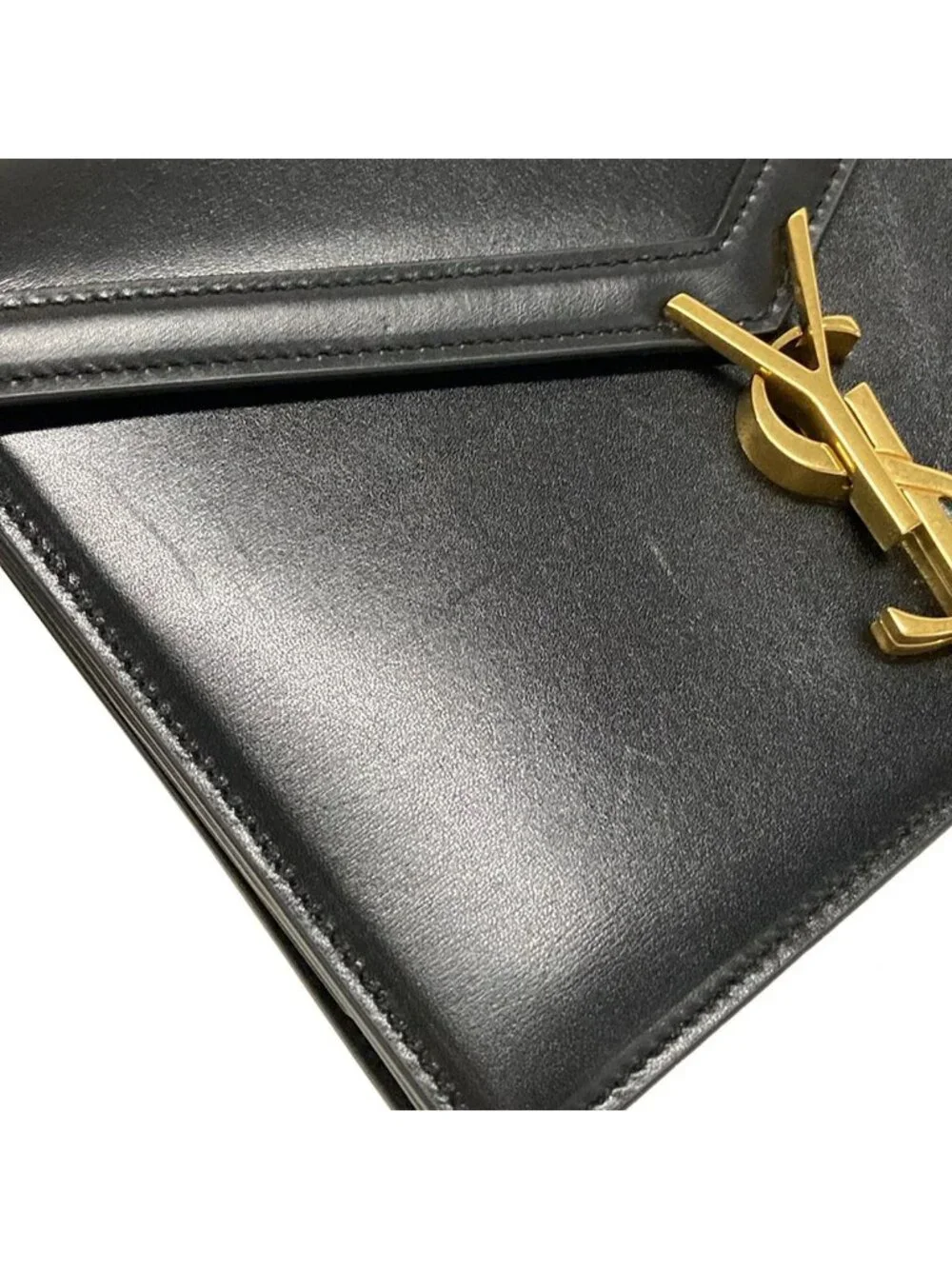 Saint Laurent Paris Shoulder Bag Cassandra Medium Black Chain Leather
